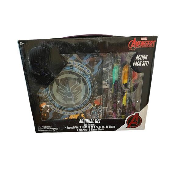 Marvel Avengers Black Panther Hard Cover Paper Journal Set 9 Pieces NIB - Picture 8 of 10